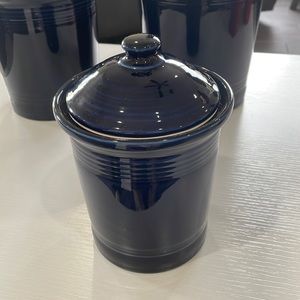 Fiestware cobalt, small canister